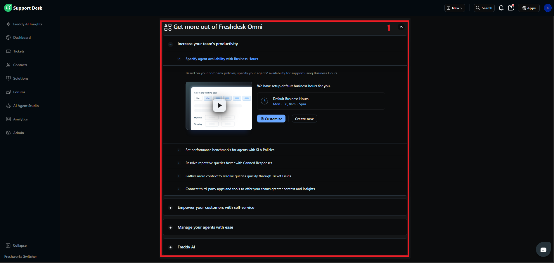 Screenshot annotation — get more section