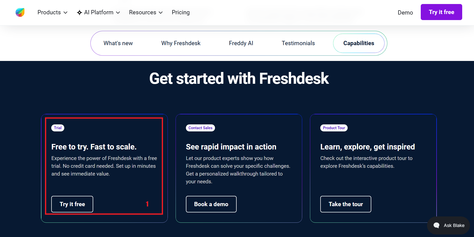 Screenshot annotation — Homepage bottom CTA section